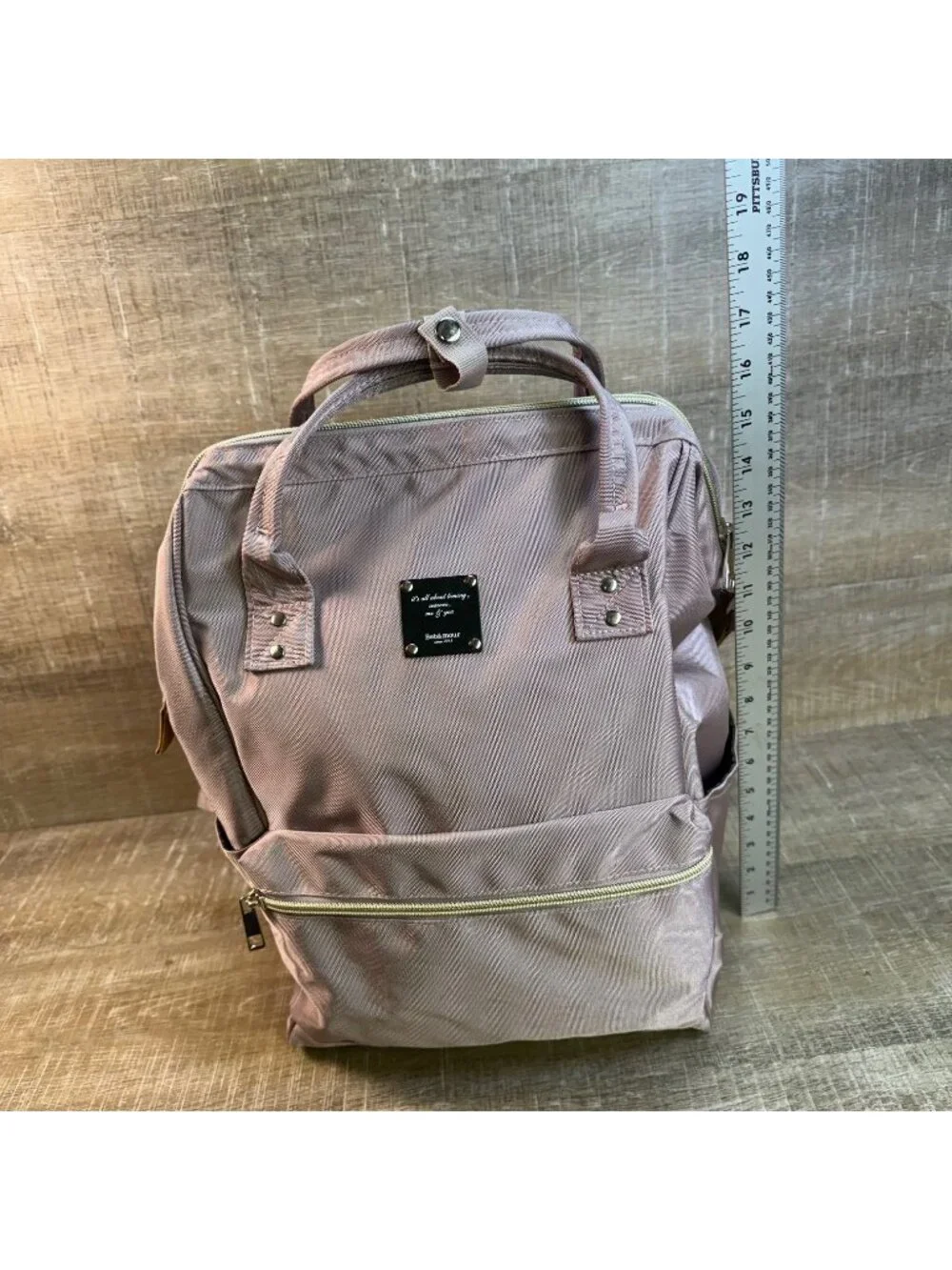 Bebámour Wide Open Diaper Bag Backpack Pink Baby Travel Tote Shoulder
